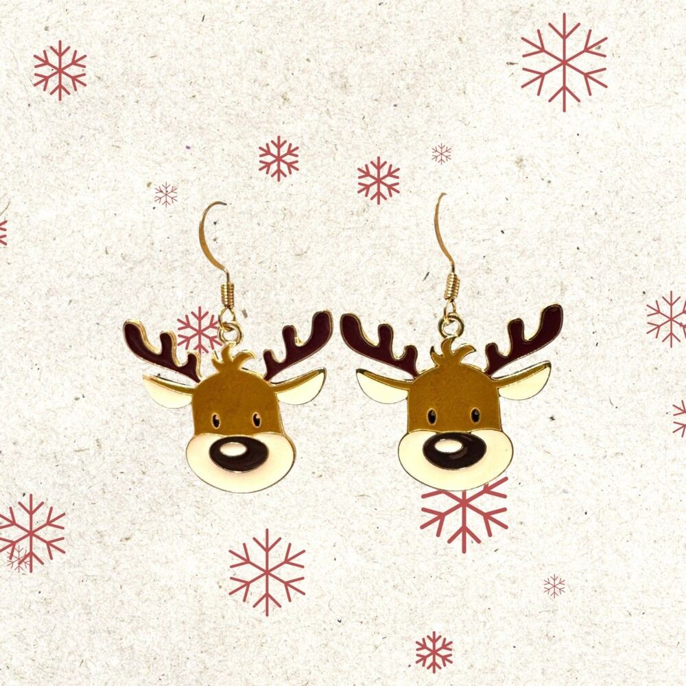 Indio Jewelry Ladies Christmas Reindeer Earrings Item #2255